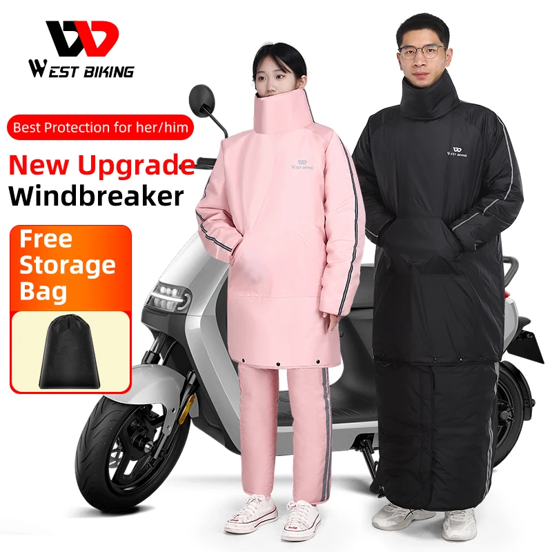 

WEST BIKING Women Men Motorcycle Windproof Thermal Clothing Winter Cycling Equipment Electric Scooter Wind Shield Knee Cover