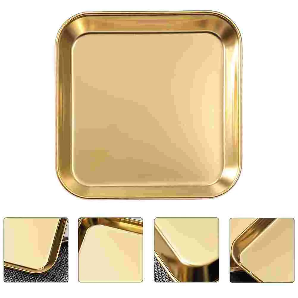 

Stainless Steel Dinner Plate Dishes Holder Tray Food Containers Pans Kitchen Supply Home Oven