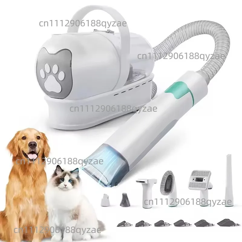 Pet 7-in-1 Hair trimmer Multifunctional pet set Cat and dog shaving manicure beauty instrument Hair vacuum cleaner