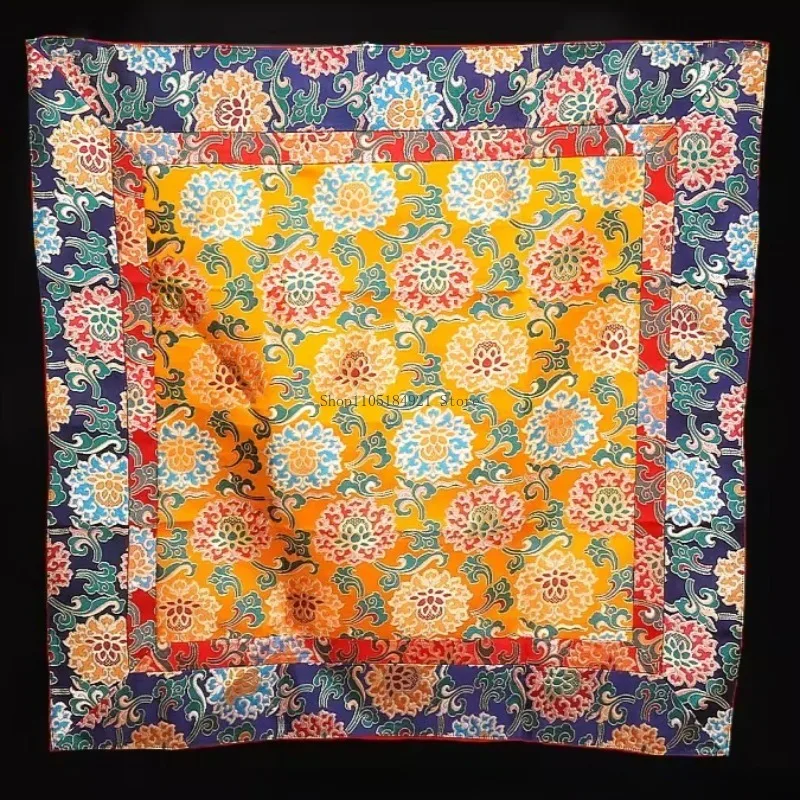 

Квадратная тибетская утолщенная вышитая скатерть-салфетка 1м, домашняя буддийская магическая подложка для посуды, декоративная скатерть для стола