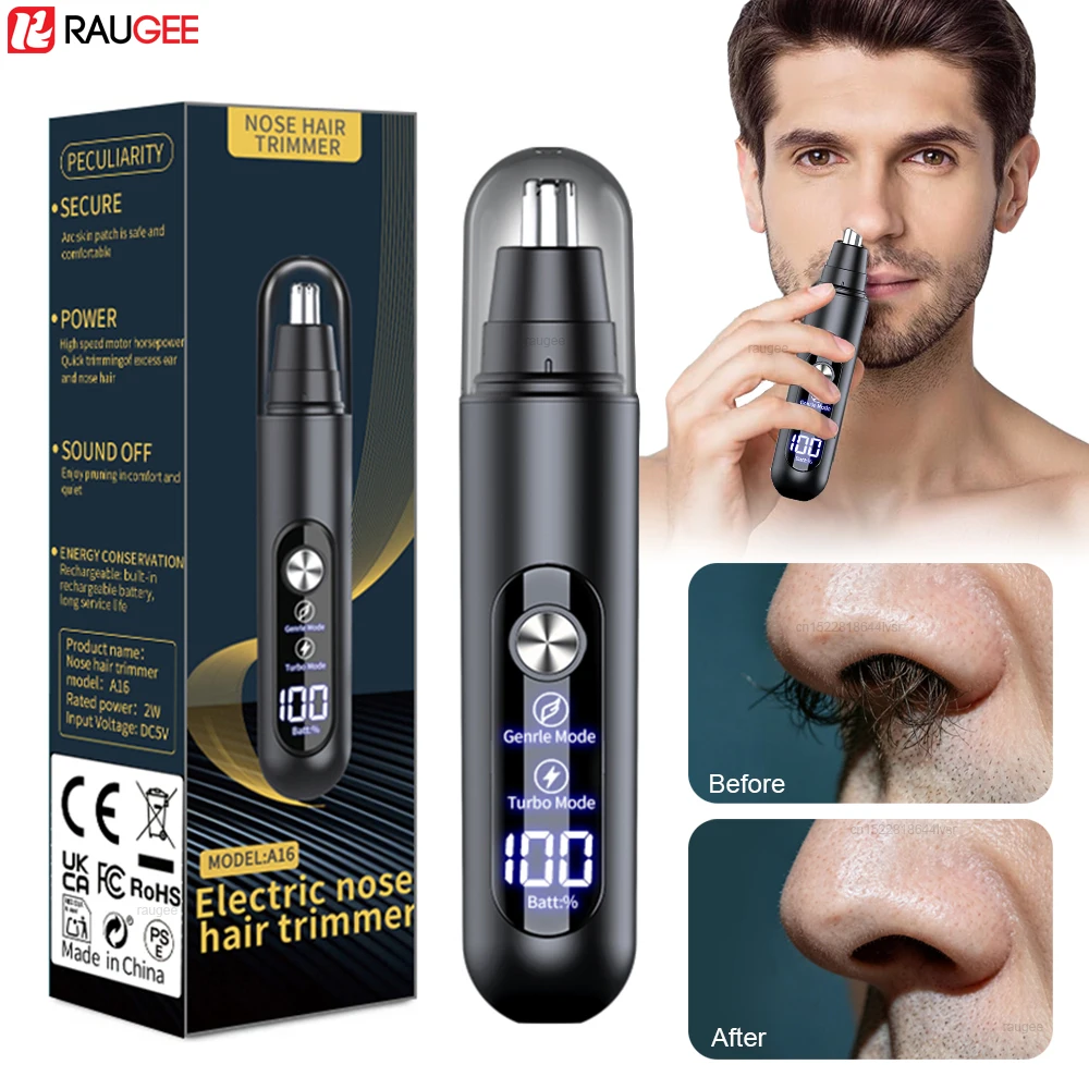 Nose Hair Trimmer for Men Portable Nose Hair Remover USB Rechargeable Electric Nose and Ear Hair Trimmer Mini Nose Hair Clipper