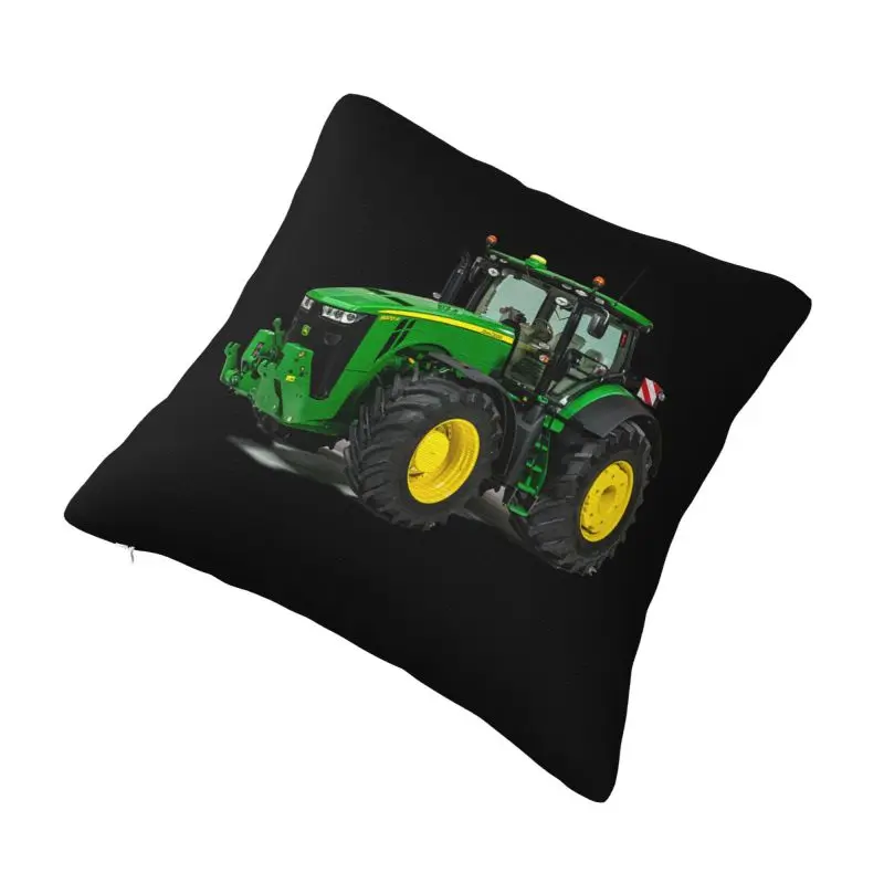 Funda de almohada cuadrada personalizada, cubierta de cojín para silla, Tractor, 45x45cm