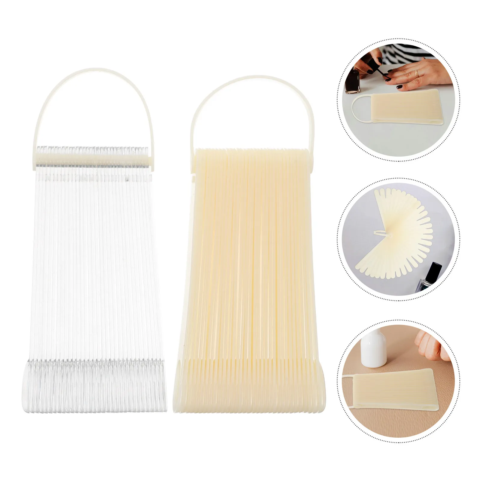 

6 наборов образцов-палеток для демонстрации цвета лаков для ногтей в форме веера для домашнего использования, сравнения цветов и создания таблицы-схемы