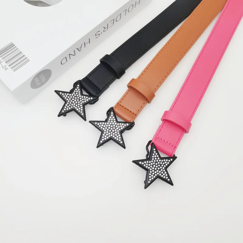 سبيكة الرجعية عرض حزام الخصر Y2k حزام الخصر بولي Leather الجلود مشد حزام ستار مشبك حزام قابل للتعديل حزام الخصر النساء حزام الخصر