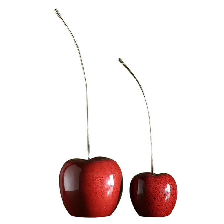 Cherry ceramic fruit furnishings North Europe Homestyle Hotel villa living room porch TV cabinet decoration handicrafts