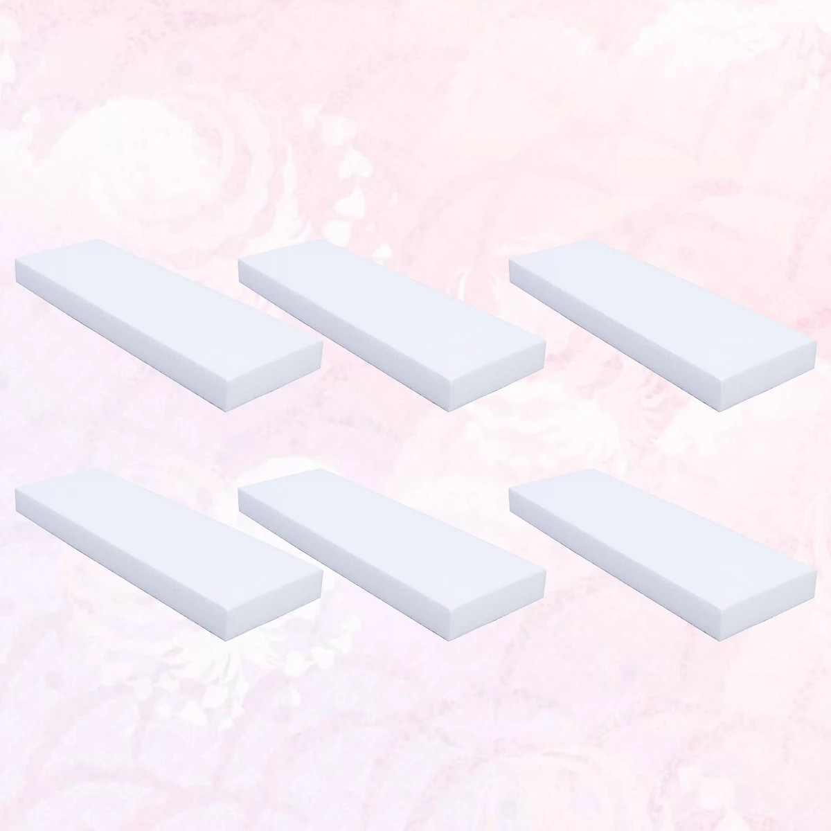 6 Pcs Foam Block Craft Smooth DIY Cake Model Tool Rectangle Bricks Molds Embryo Decor Display Wedding Practice Customizable