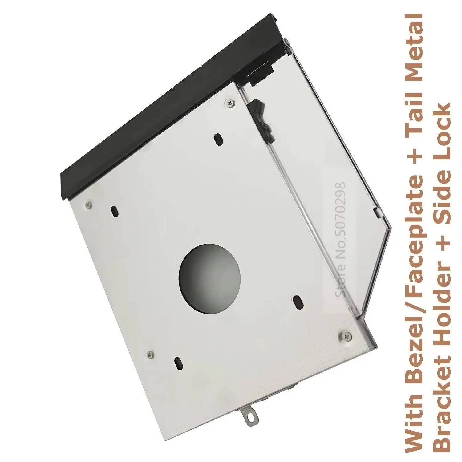 

With Bezel Panel Tail Hook Side Lock 2nd 2.5 SATA Hard Drive HDD SSD Optical Caddy Bracket for Lenovo IdeaPad V510-14IKB E42-80