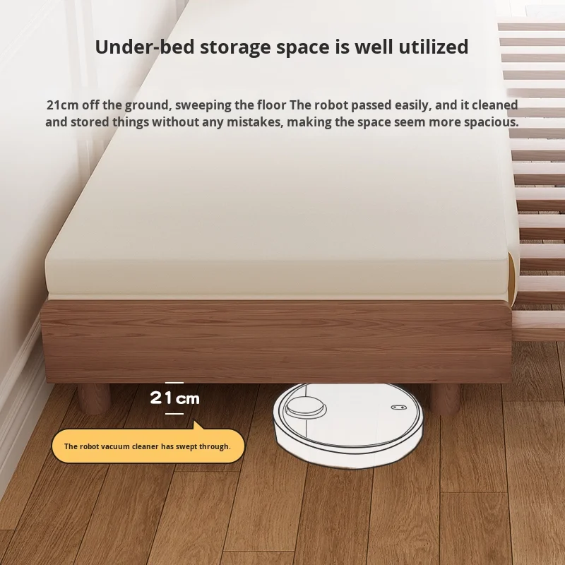 Nordic modern solid wood sofa bed dual-purpose multi-function pull-out retractable small apartment living bed