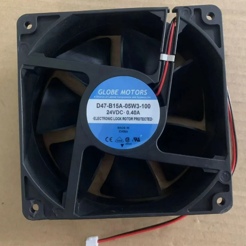 

M New GLOBE MOTORS D47-B15A-05W3-100 24V 0.40A 2-wire inverter fan#QW
