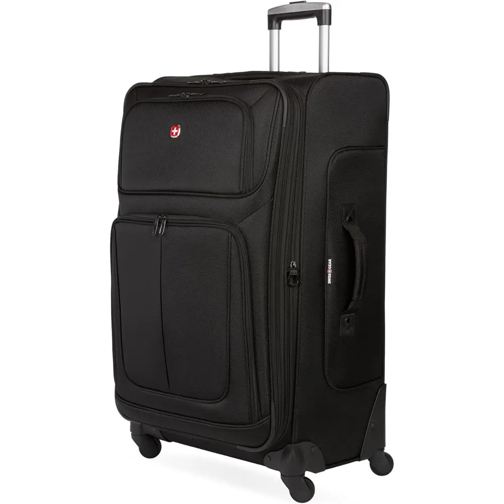 

Expandable Spinner Suitcase, Large 29-Inch, Durable Lightweight Travel Luggage, Black Checked