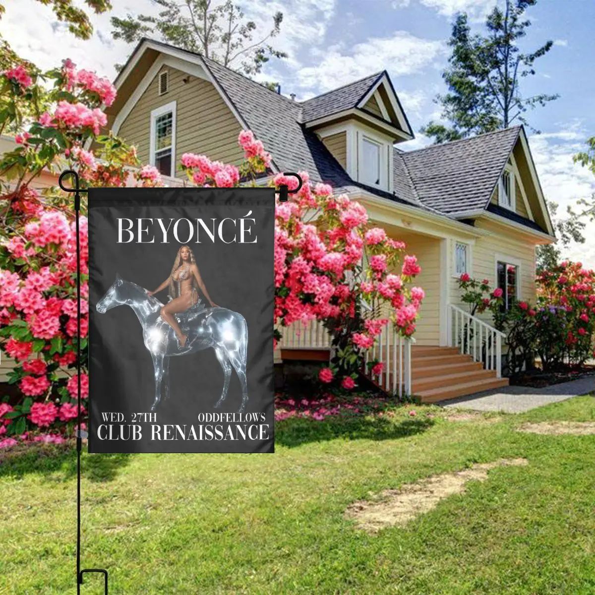 Custom Beyonce Renaissance Tour 2023 Garden Flag 12x18 Inch Double Sided Print Flag Banner for Yard Outside