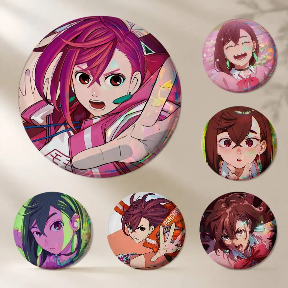 Momo Ayase D-Dandadans Brooches Cartoon Badge Pins Backpack Hat Accessories Friend Gift