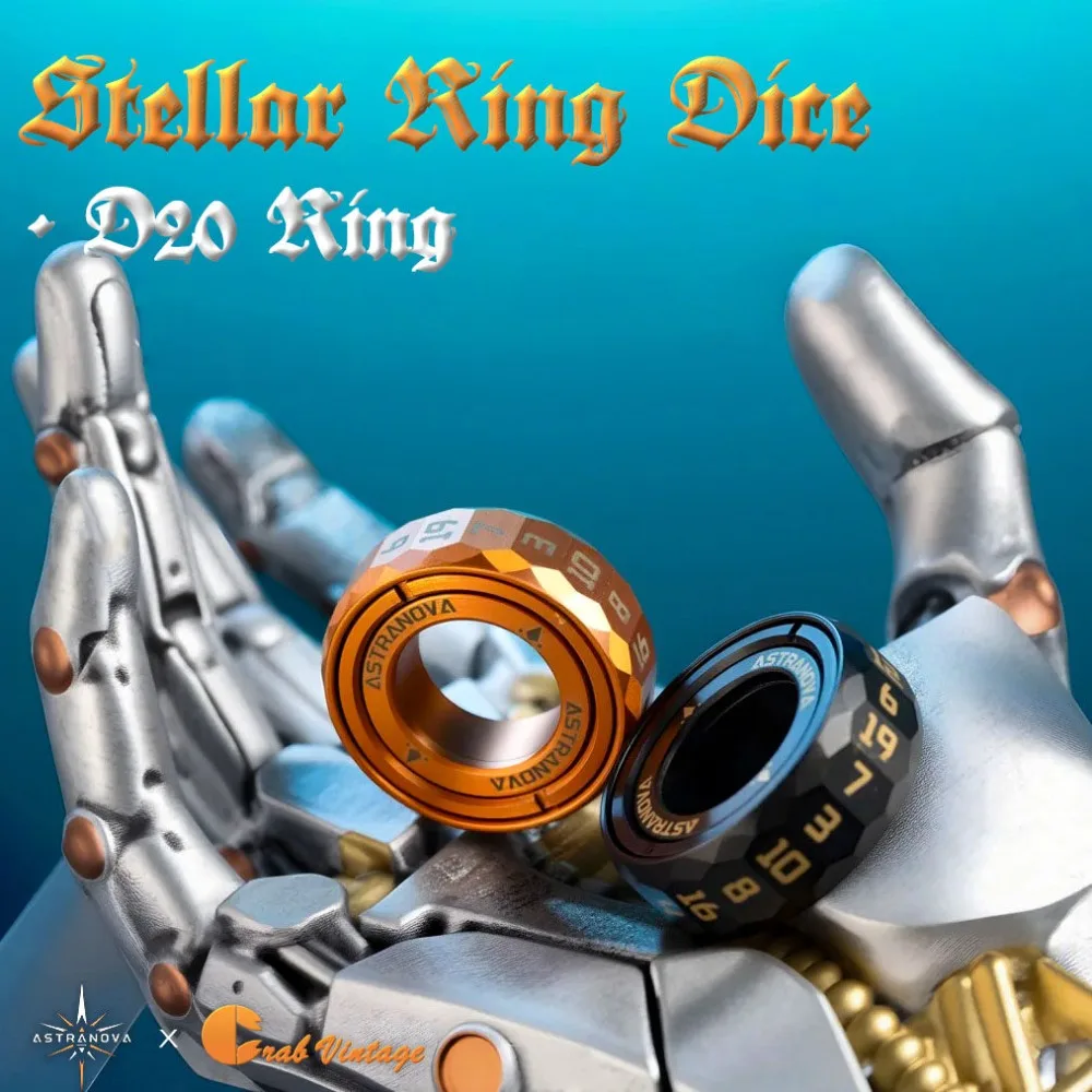 

StellarRing Mechanical Magnetic Dice Ring Fingertip Ring Desktop Decompression Toy
