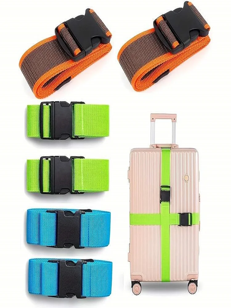 2 PCS/Set Fashionable Luggage Straps, Adjustable Travel Accessory
