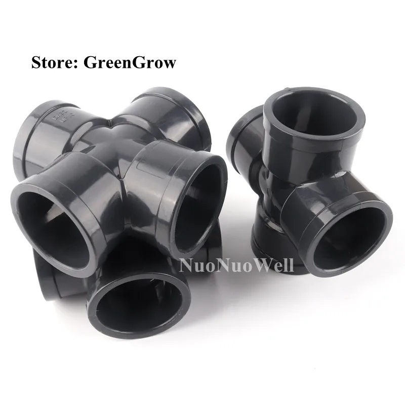 1pc I.D 20~50mm UPVC Cross Connector Garden Irrigation PVC Tube 4-Ways Joints Water Pipe Connectors Aquarium Fish Tank DIY Tools