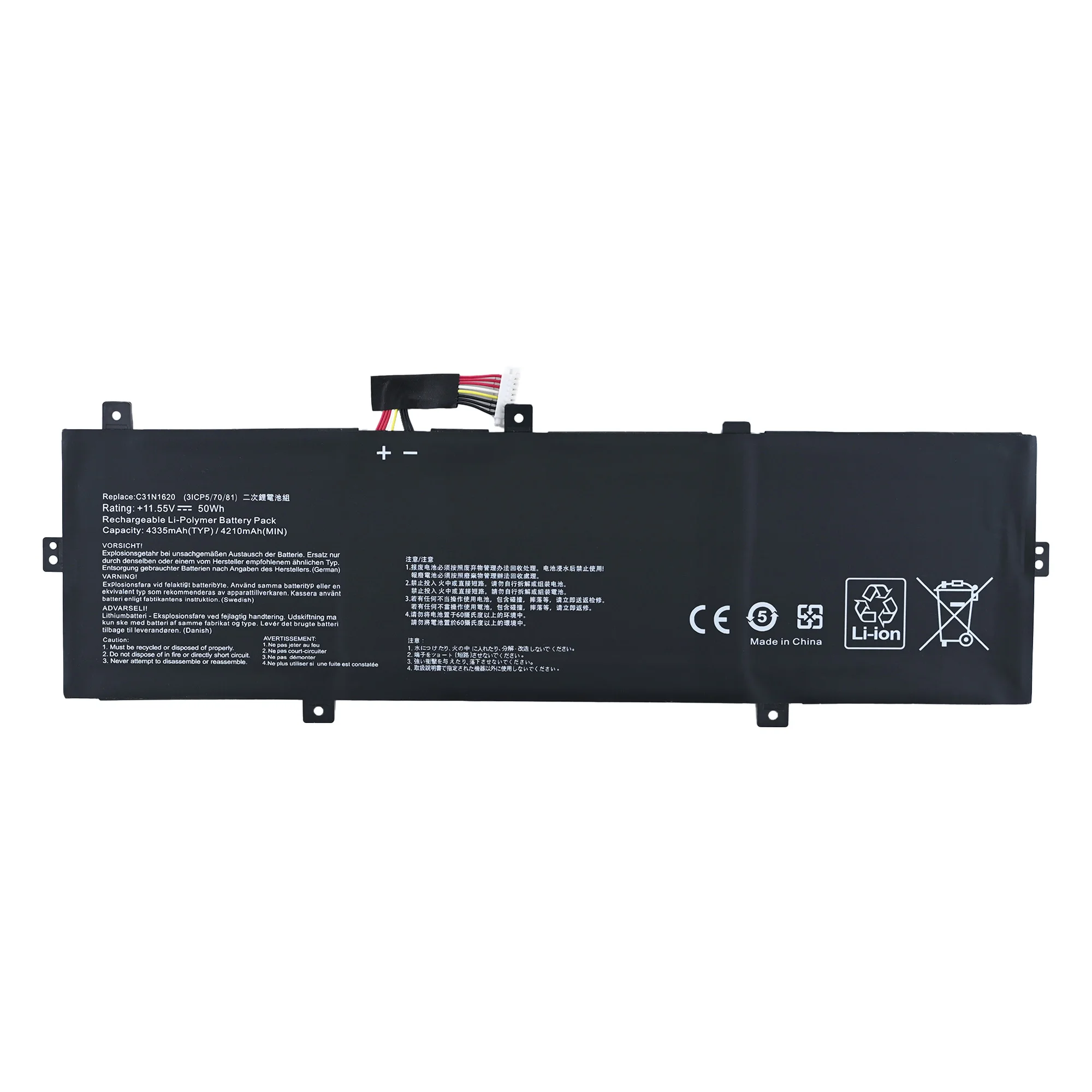 C31N1620 Laptop Battery for ASUS ZenBook UX430 UX430UA UX430UN UX430UQ UX430UQ-GV015T PRO PU404 PU404UF 11.55V 50WH