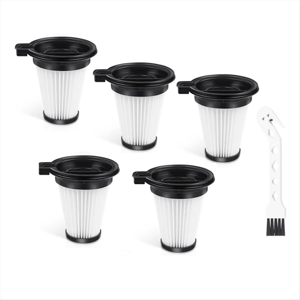 SHIP WITHIN 24 HOURS 5 Pcs HEPA Replacement Filter for Vacuum Cleaner, High-Efficiency Vacuum Filter Replacement with 1pc Brush