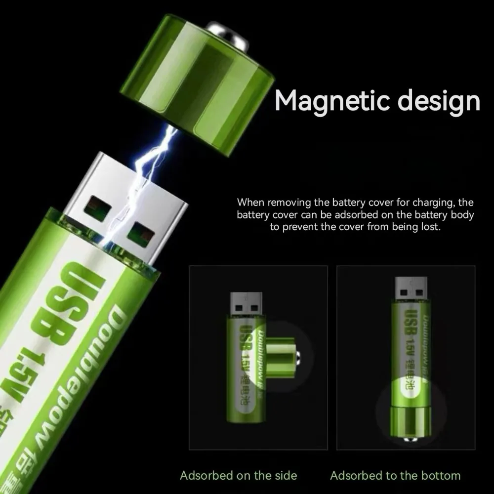 12pcs/lot AA Rechargeable Battery 1.5V 1400mWh Constant Voltage Fast Charge Battery USB Direct Plug Rechargeable