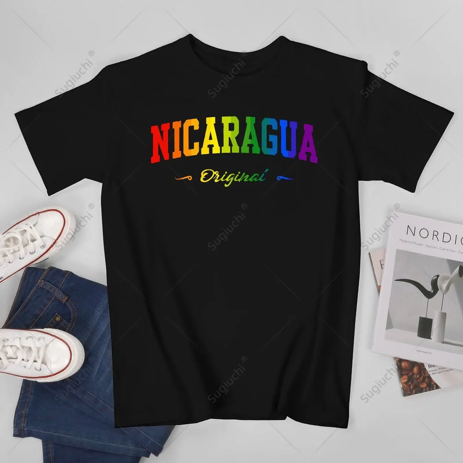 Unisex Men Nicaragua Sport LGBTQAI+ Souvenir Tshirt Tees T Shirts Women Boys 100% Cotton T-Shirt