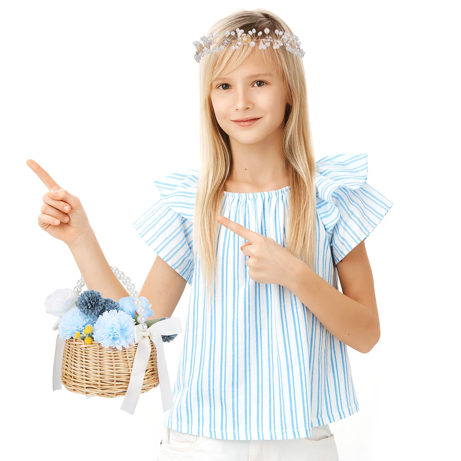 

Handwoven Rattan Basket With Lace Elegant Gift For Wedding Party Home Use Small Woven Baskets With Handle Multipurpose Storage