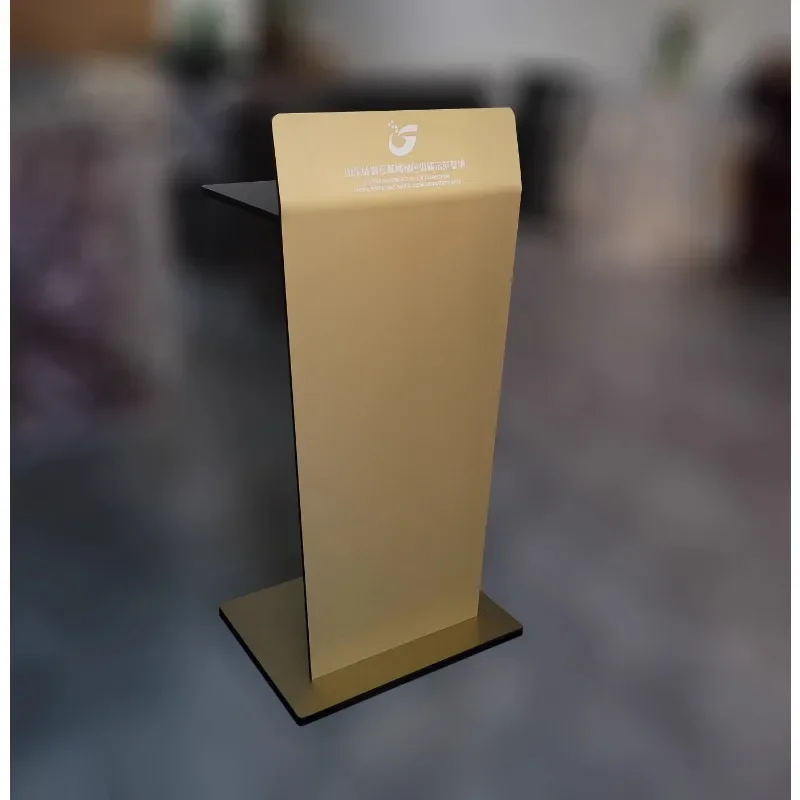 Podium High-end Acrylic Podium Conference Room Podium Hotel Welcome Reception Desk Shopping Guide Desk Customization image 3