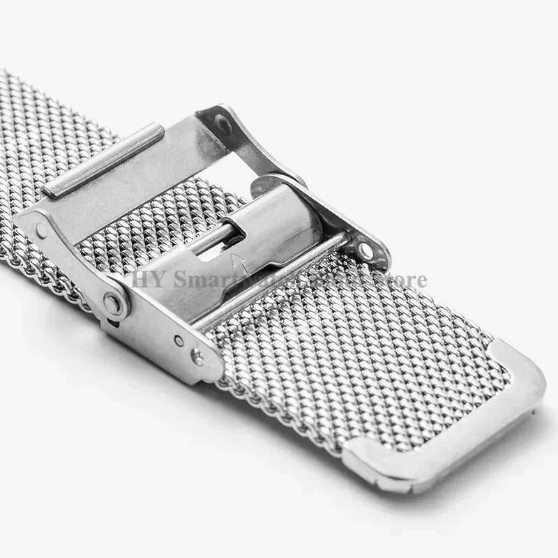 Cinturino in acciaio a maglia milanese 0,6 mm 1,0 mm Cinturino in metallo in acciaio inossidabile Uomo Donna Bracciale pesante universale 18 mm 20 mm 20 mm 24 mm