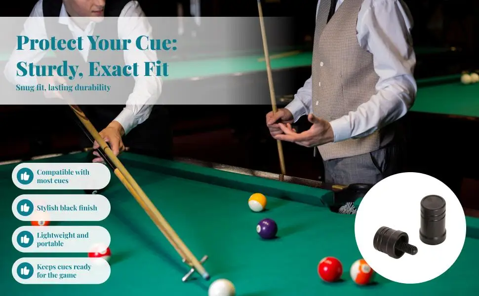 Joint Caps for Pool Cue Stick Plastic Billiard Accessory Set Shock Resistant Joint Protectors for Billiard Games
