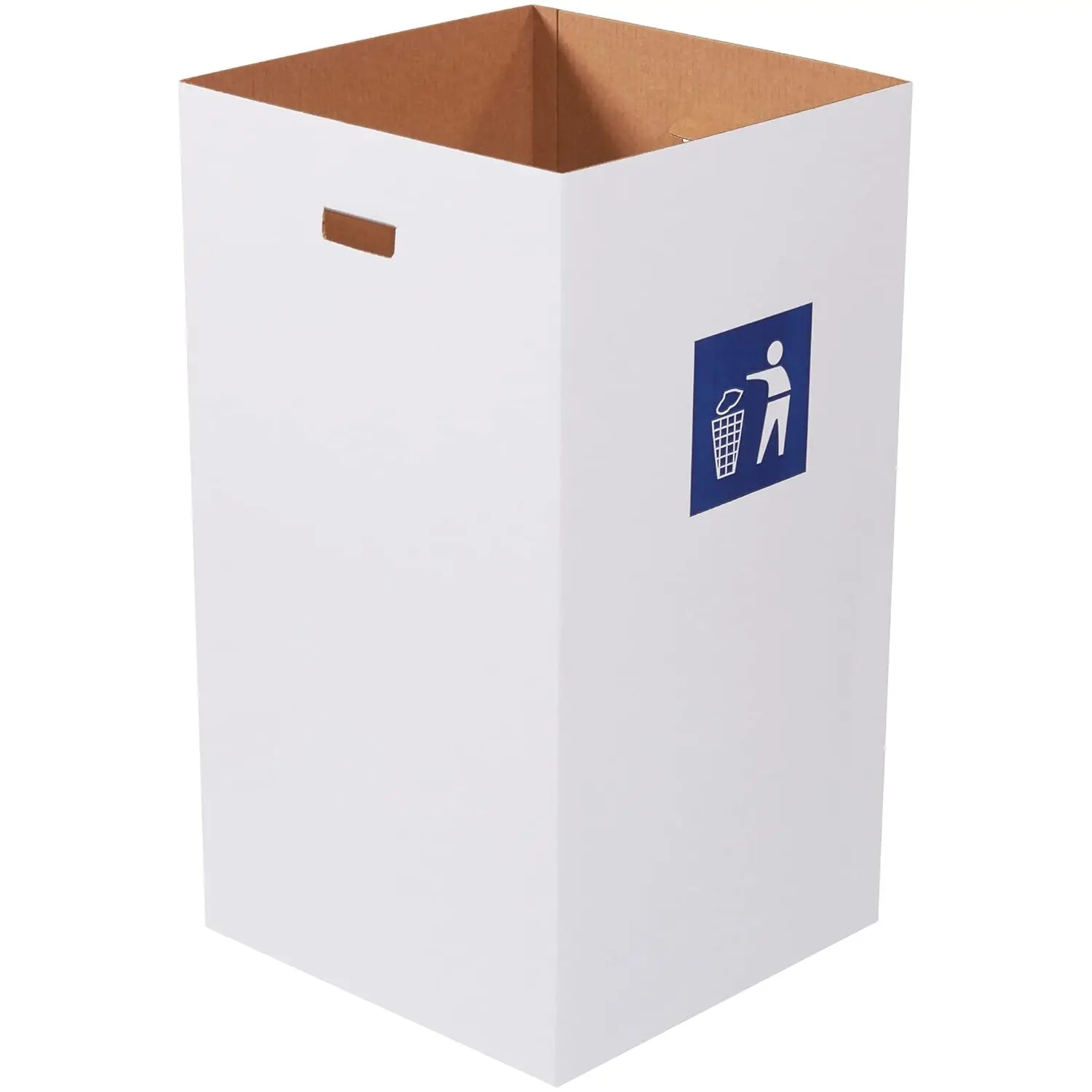 

50 Gallon 10-Pack Cardboard Trash Bins, Heavy Duty Pop Up Garbage Boxes for Parties & Events, 18x18x36 Inches