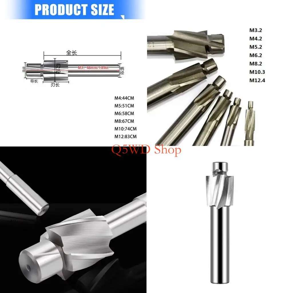 

Q5WD Chamfer Milling Cutter Router Bit Engraving Endmill Countersunk Milling Cutter