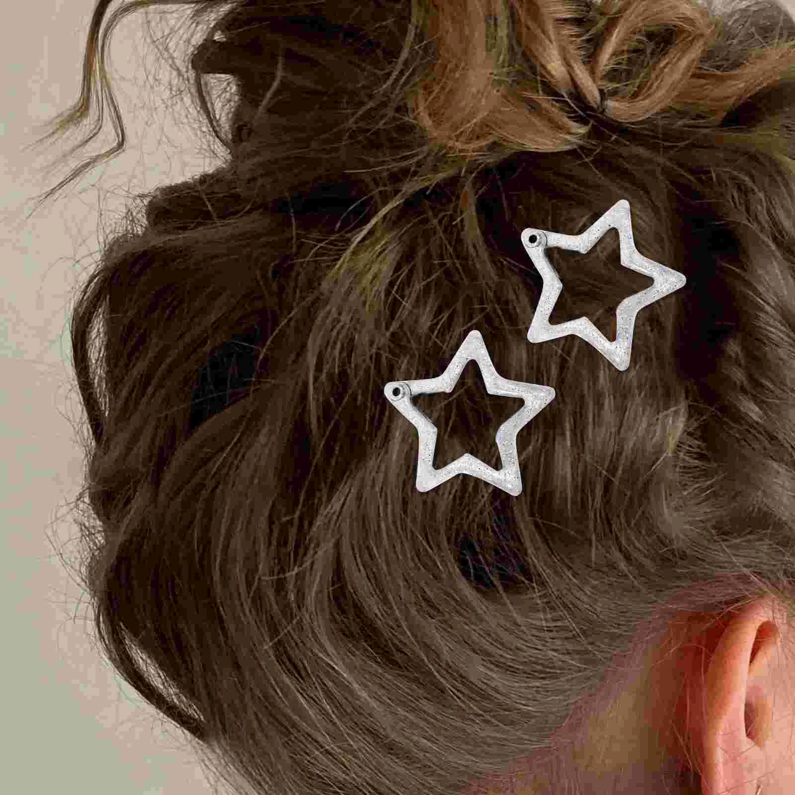 Hot Girl Star Bb Hairpin Sweet Cool Five-pointed Side Bangs Accessories for Women Girls Bannana Clips