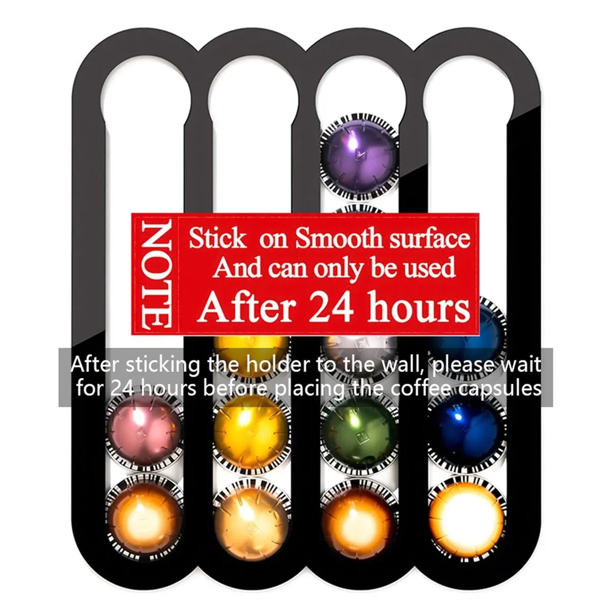 حامل كبسولات أكريليك أسود للمطبخ وحامل كبسولة المطبخ ومجموعة القهوة للكبسولات #3