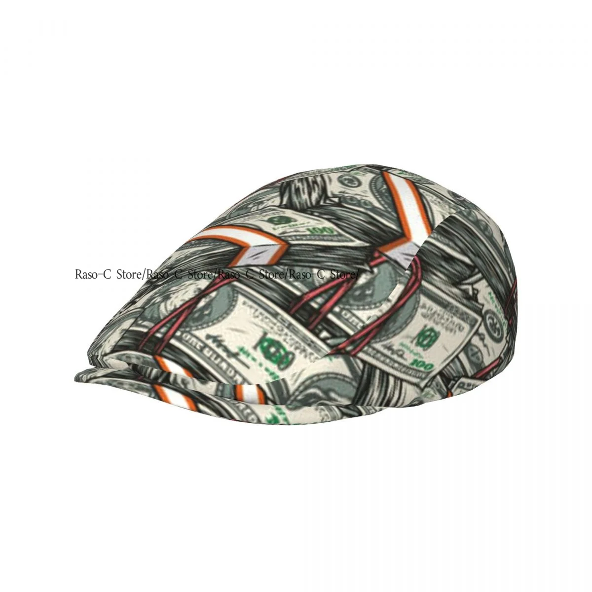 Flat Cap Men Women Newsboy Cap Money Pattern Driving Bunnet Ivy Hat Bakerboy Hat Spring Summer Boina