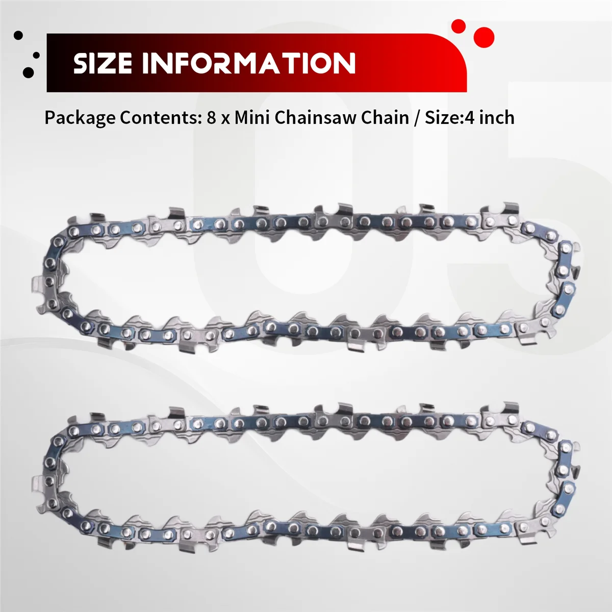 

【Today-Only!】8 Pcs 4 Inch Mini Steel Chainsaw Chain Electric Pruning Saw Accessory Garden Tool Replacement