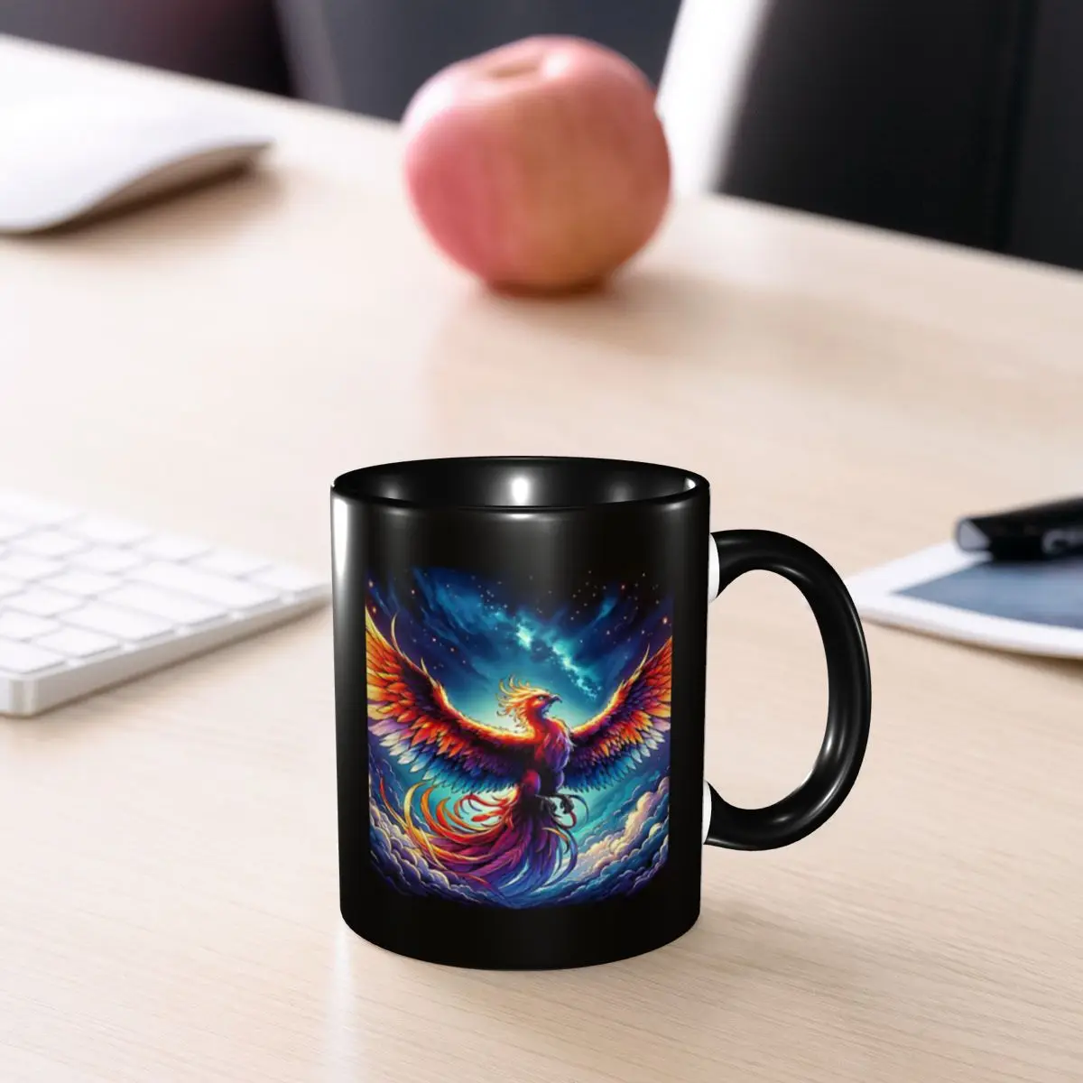 Colorful Majestic Phoenix Mug Funny Ceramic Coffee Cups Tea Mugs Milk Cup Drinkware Gifts for Woman Man