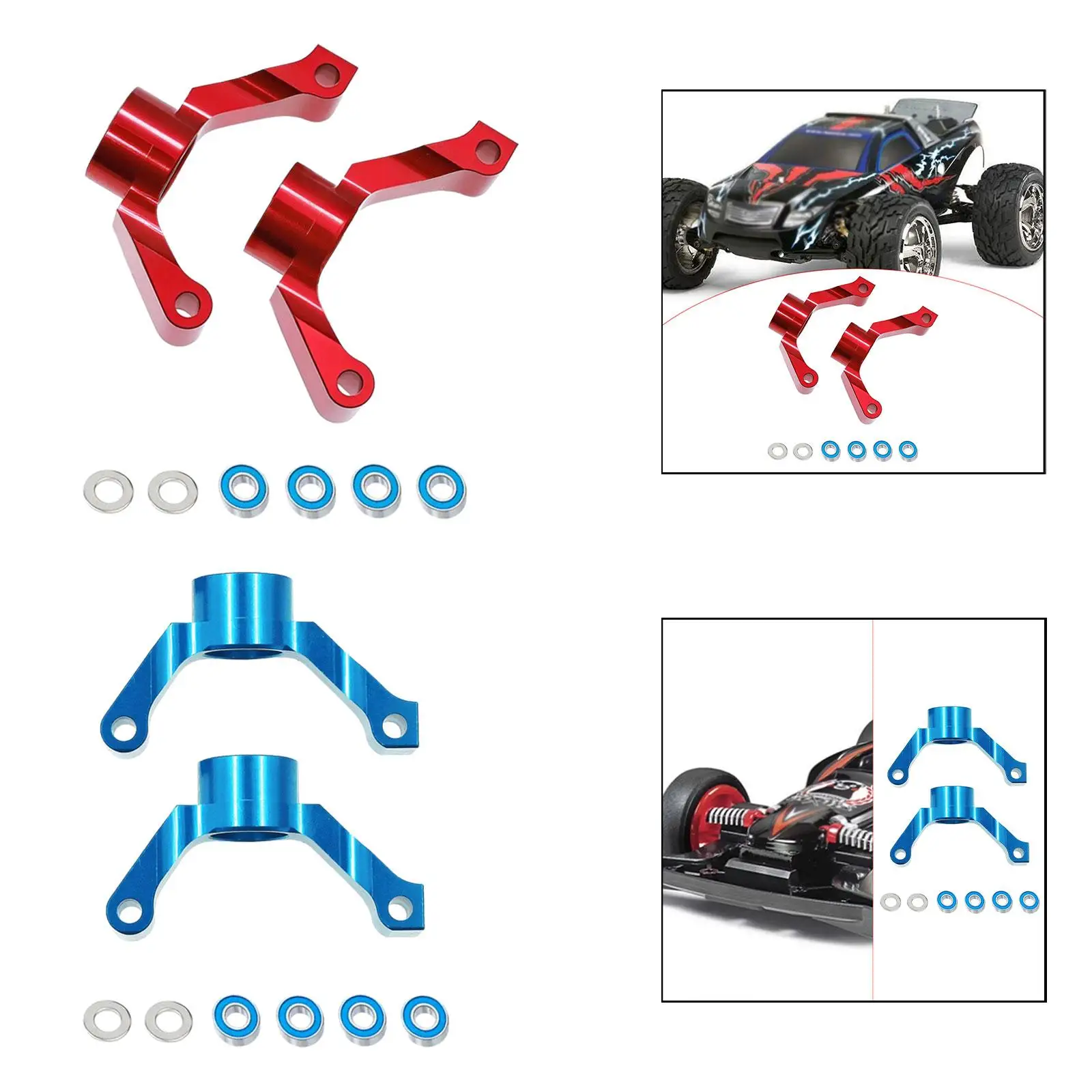 

2Pcs Rear Uprights 1/10 Replacement Sturdy Professional Spare Part for TT02