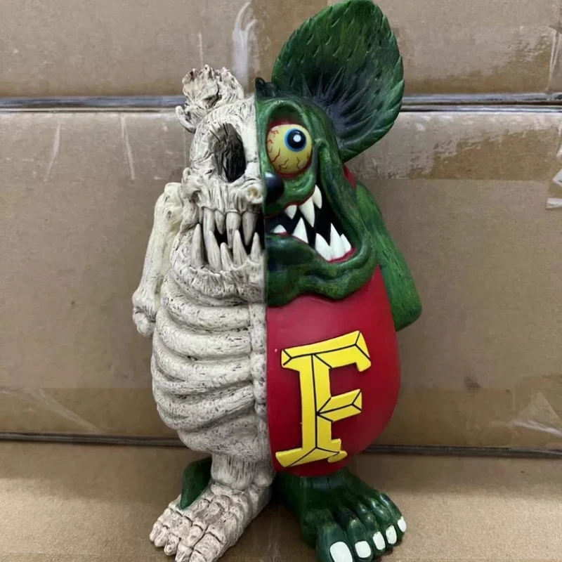 Figurka Akcji Tales Of The Rat Fink 12 cm, Myszka, Model Kolekcjonerski, Gadżet Anime, Dekoracja na Biurko, Ozdoby, Zabawki, Prezent dla Chłopca