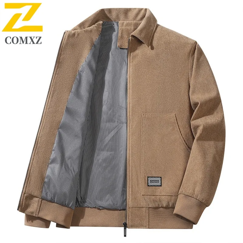 

COMXZ Fashion Stand Collar Mens Jacket Commute Office Windproof Coat Comfortable Daily Style Lightweight Autumn Motorcycle Coats