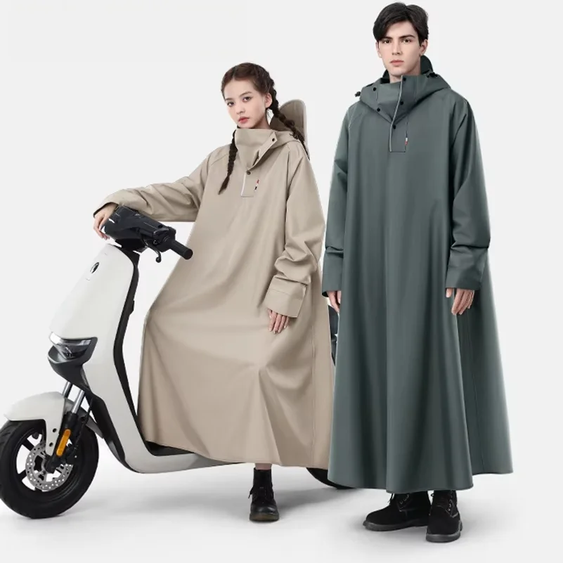 Thicken Oxford Waterproof Rain Gear Rain Poncho Unisex Fashion Rain Coat Long Raincoat Loose Oversized Hooded Rainwear