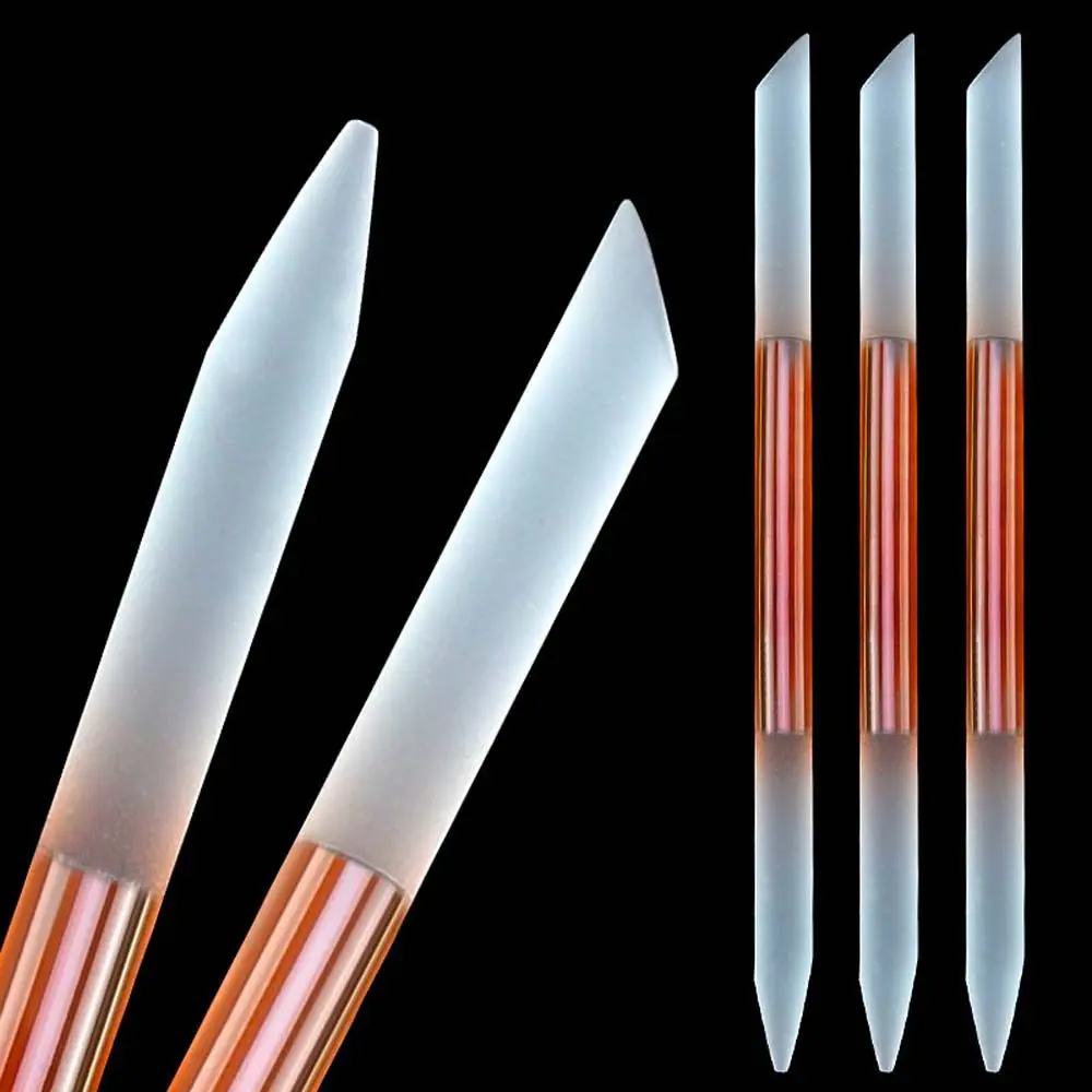 Non-slip Gradient color Nail Art Tools Nail Polishing Double Sided Nail File Pedicure Tool Glass Cuticle Pusher Cuticle Remover