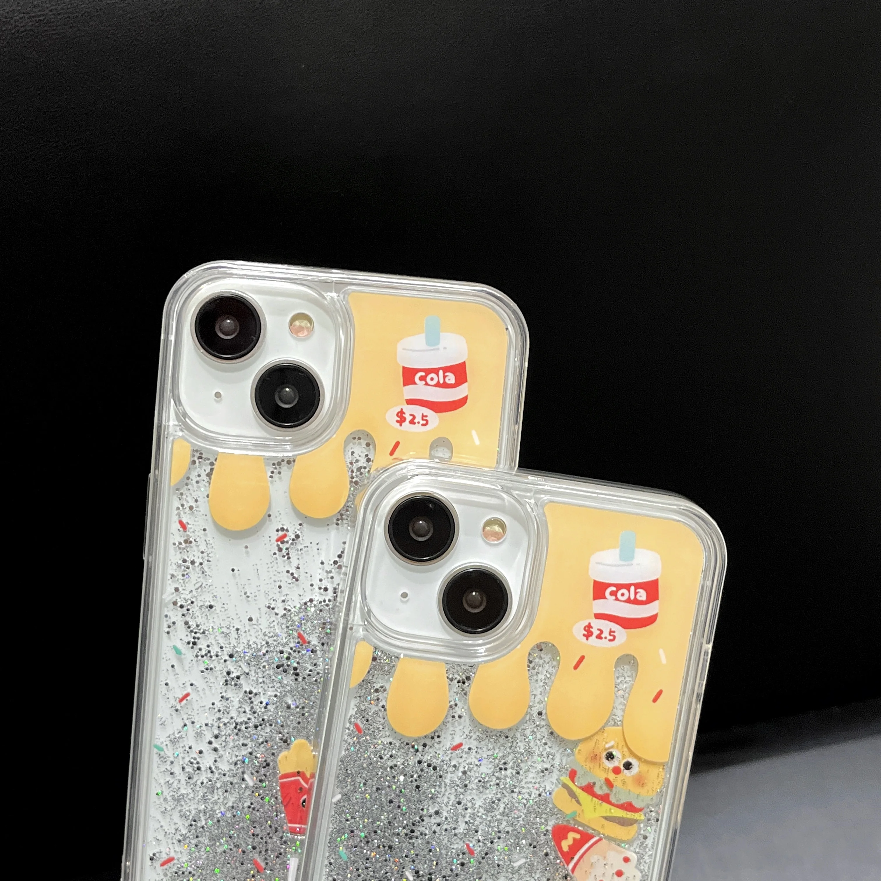 3D quicksand hamburger pattern for iPhone 15 15Pro 15Promax 14Promax 14 14Pro 13 13Pro 13Promax 11 12 12Pro 12Promax hard shell