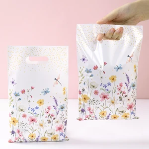 10/25/50 buah Tas Tangan Tas Permen Bunga Liar Tas Kemasan Hadiah Pesta Ulang Tahun Musim Semi Perlengkapan Pesta Gadis Baby Shower Ulang Tahun ke-1 10 kotak hadiah penjualan terbaik untuk anak-anak - №