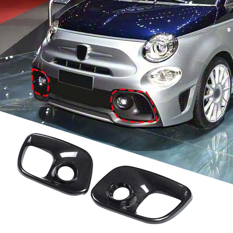 

Front Fog Lamp Frame Cover Trim Front Fog Light Surround Decoration Fog Light Bezel For Fiat 500 Abarth 595 695 312 2017-2026