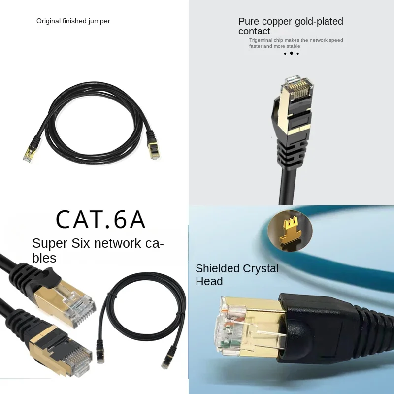 Câble d'ordinateur de routeur CAT.5E,CAT.6 CAT.Snap, CAT.7 pour LAN haut débit 1-10M cavalier avec connecteur RJ-45 pour ordinateurs de routeur PC