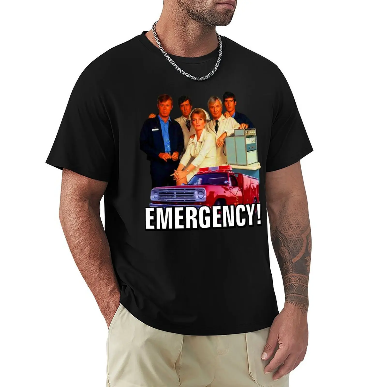

Retro Vintage 70s EMERGENCY! Cast Tribute Classic T-Shirt Casual Everyday Short Sleeve T-Shirt