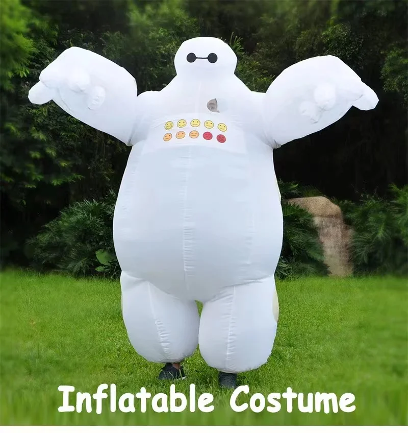 Cute Novelty Fat Monster Inflatable Costume White Salmon Cartoon Doll Suit Halloween Christmas Party Cosplay Props Funny Gifts