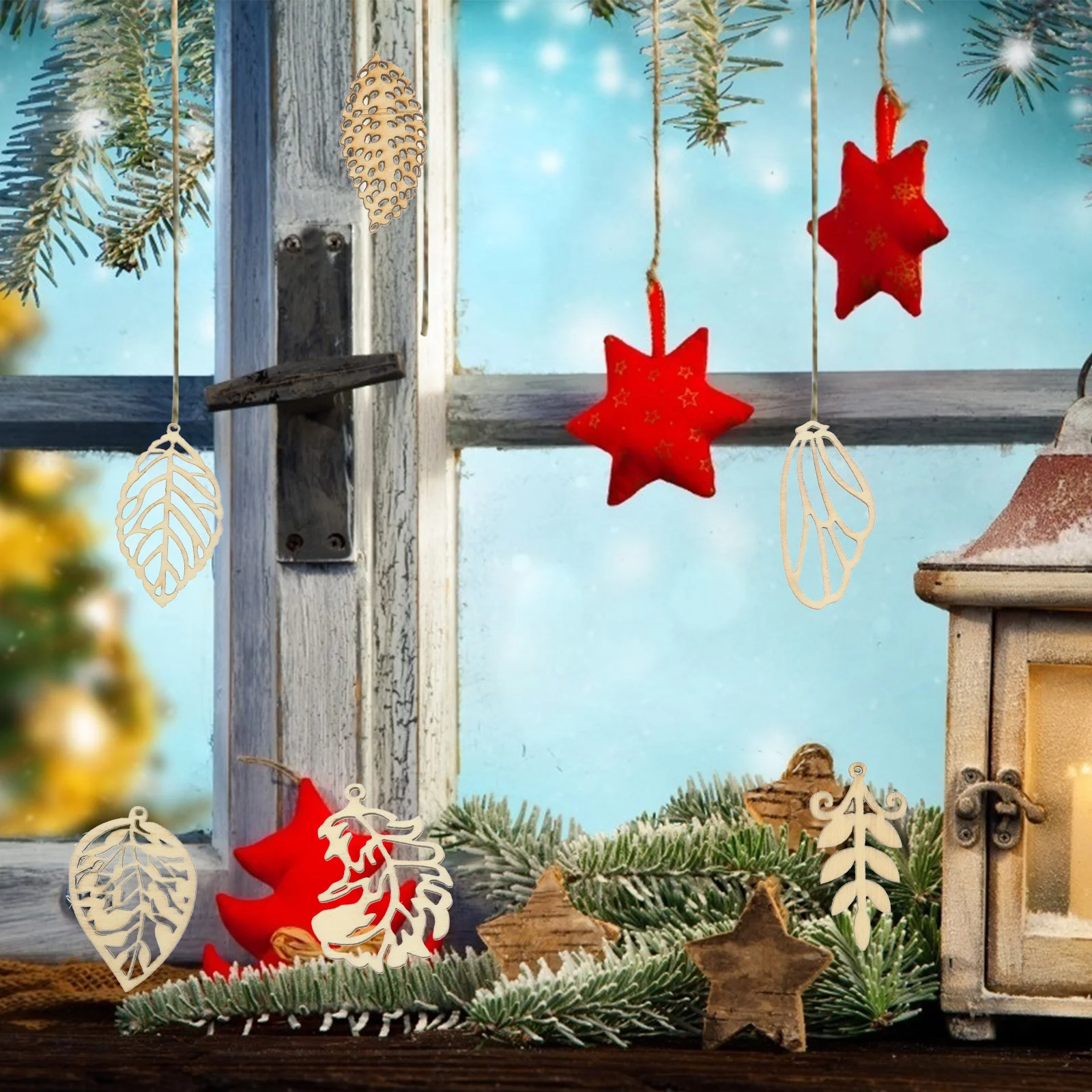 

100Pcs Smooth Wooden Hollow Leaf Shapes DIY Craft Pieces Decorative Ornaments for Wedding Christmas Birthday Wooden Crafts