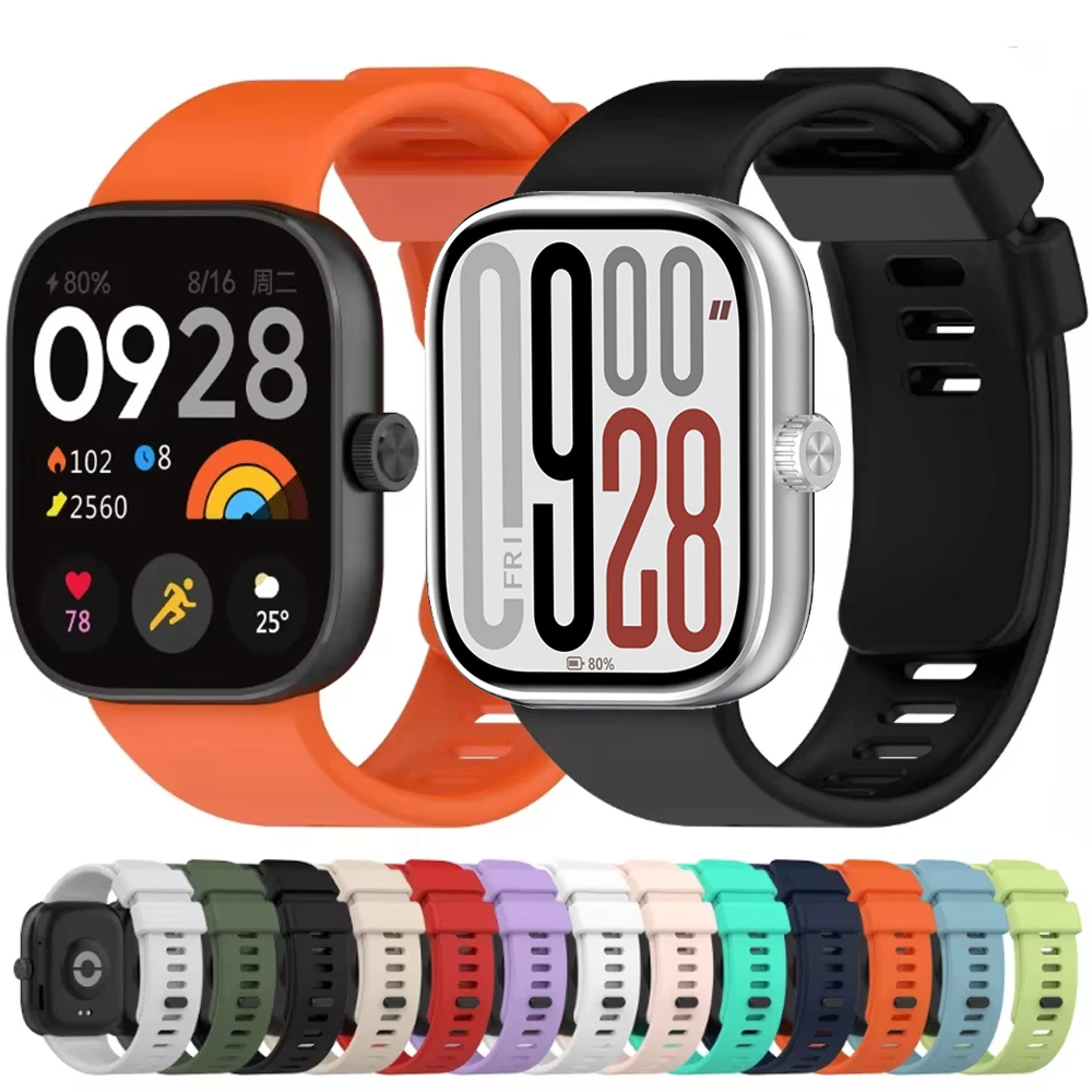 Silicone Strap for Redmi Watch 5/4 Sports Comfortable, Soft, Breathable Replacement Wristband for Xiaomi Mi Band 9 Pro/8 Pro