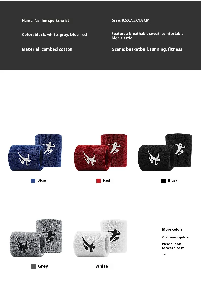 Sportarmbänder für Männer und Frauen – atmungsaktive, schweißabsorbierende Handgelenkstütze für Laufen, Basketball, Tennis, Fitnessstudio, Fitness, Workout – Detail 3