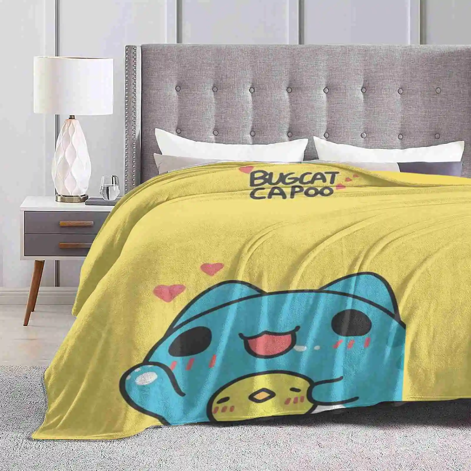 Bugcat Capoo Cute Funny Cat Creative Design Light Thin Soft Flannel Blanket Bugcat Capoo Plush Bugcat Capoo Shop Bugcat Capoo