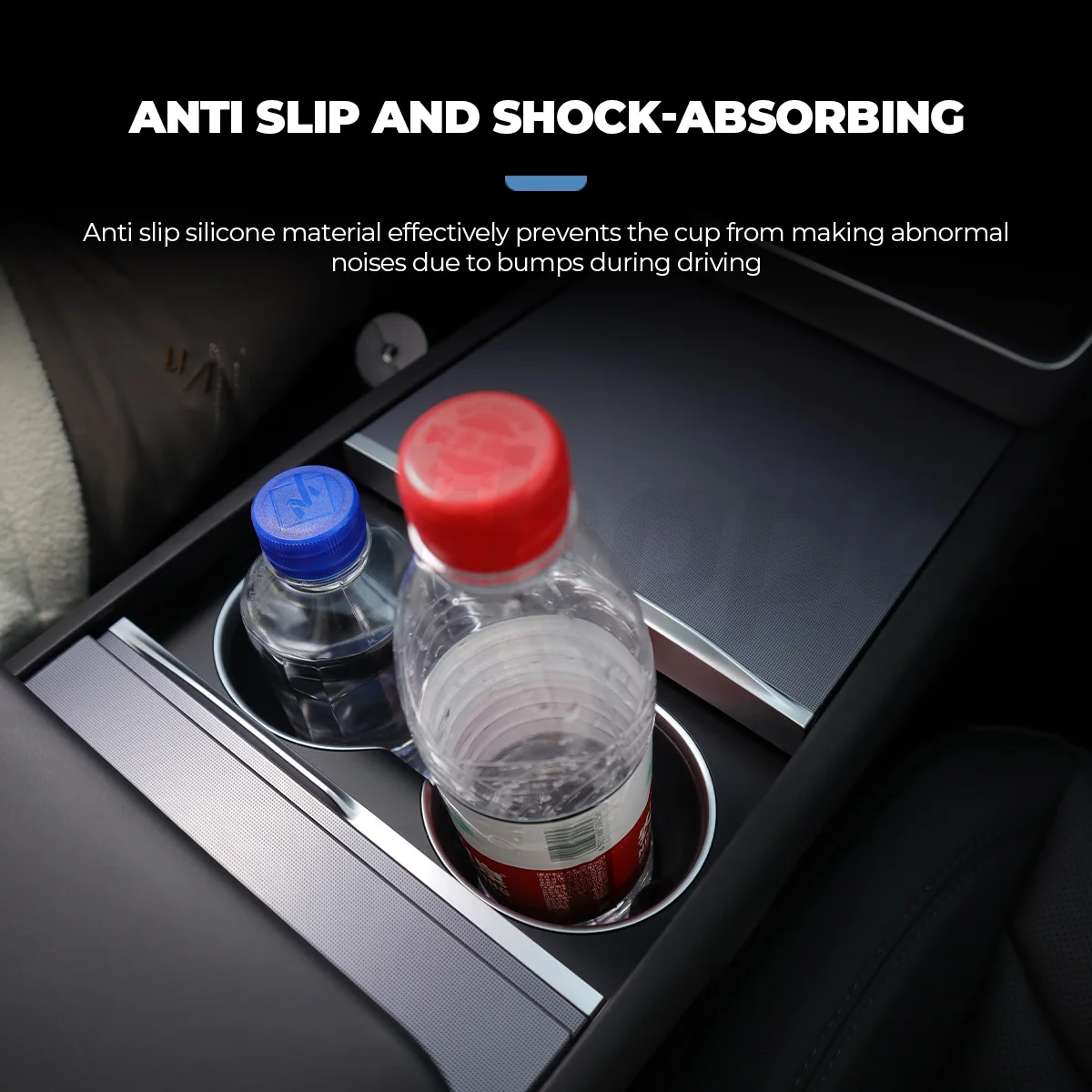 Futhope Silicone Water Cup holder Mat for Tesla Model Y Launch Juniper Model 3 Highland Cup Limit Interior Decoration image 6